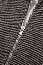 April Collar Zip Hooded Pullover