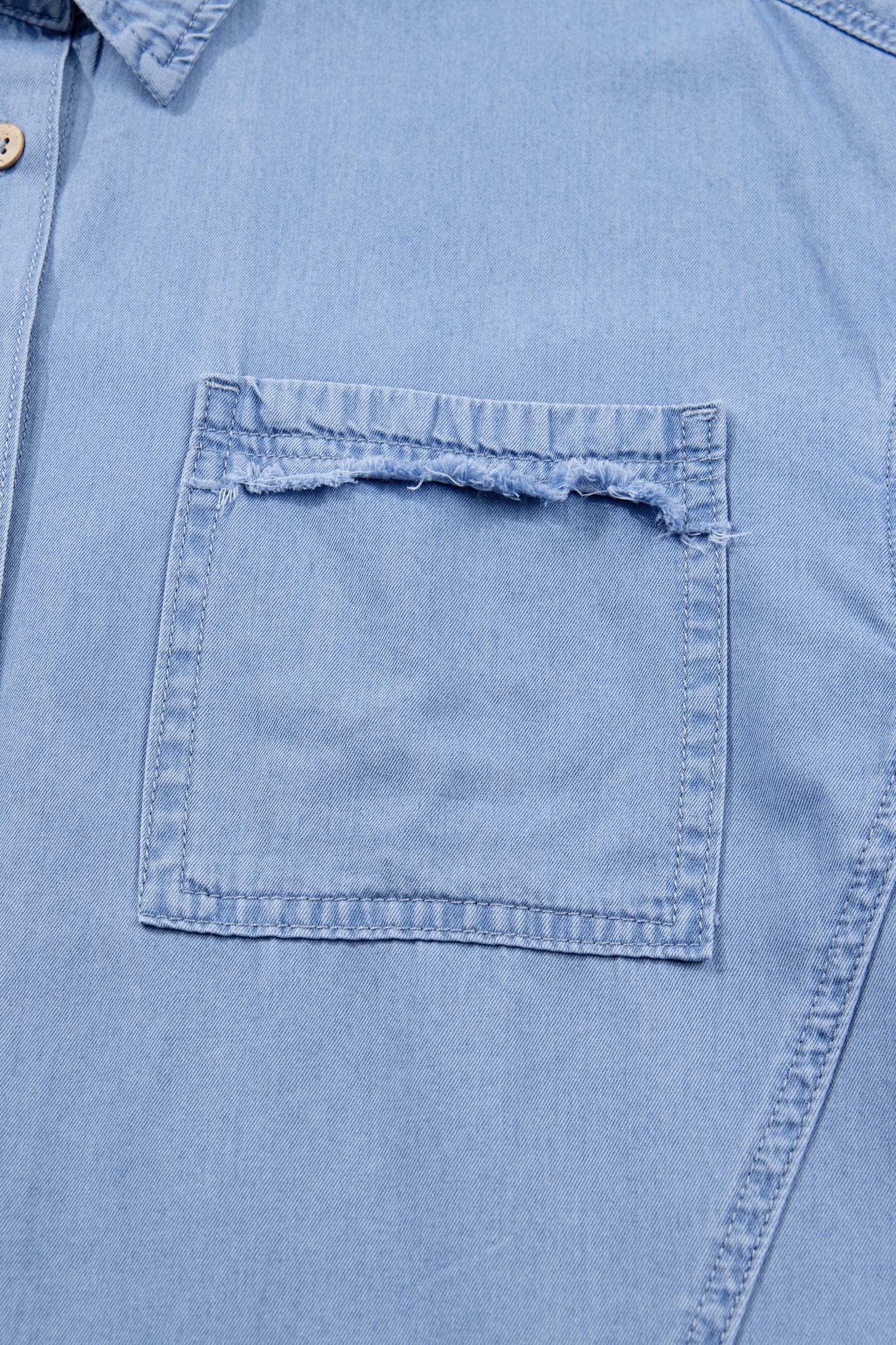 Londyn Bracelet Sleeve Chambray Shirt