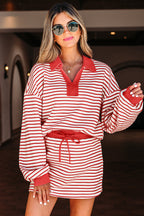 Zaylee Collared Drop Shoulder Pullover