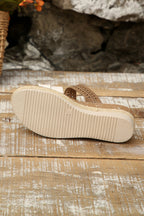 Nevaeh Straps Platform Wedge Slippers