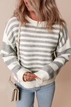 Elizabeth Stripe Drop Shoulder Sweater