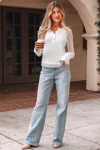 Luisa Slim Henley top Long Sleeve Top