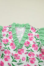 Adelaide Striped Ruffle Trim Blouse