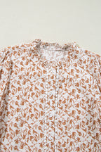 Melanie Lace Floral Puff Sleeve Top