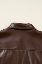 Mila Drawstring Hem Leather Jacket