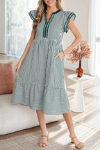 Ophelia Contrast Trim Midi Dress