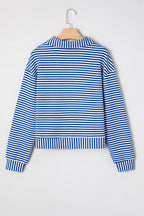 Reign Zip Collar Pullover Long Sleeve Top