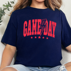 Wholesale Custom Color Game Day Lightning Bolt Graphic Tee - Navy