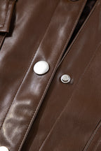 Mila Drawstring Hem Leather Jacket