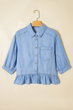 Daphne High Low Chambray Shirt