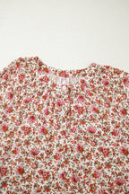 Carter Notched Puff Sleeve Blouse