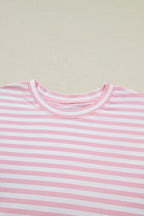 Amber Stripe Drop Shoulder Set