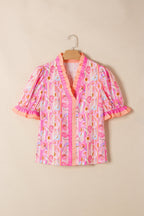 Danna Trim Short Sleeve Blouse