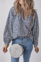 Amelie Notched Puff Sleeve Blouse