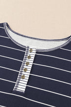Simone Henley Waffle Knit Top