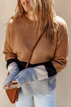 Elizabeth Striped Ribbed Knit Sweater