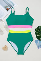 Cora Patchwork High Waisted Bikini