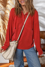 Alianna Collared Drawstring Pullover Top