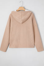Elodie Textured Drawstring Baggy Hoodie