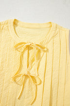 Kenzie Notched Pleated Tank Top