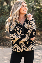 Clara Half Placket Plush Sweatshirt