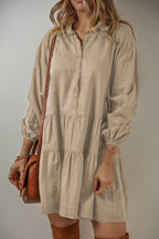 Scarlet Sleeve Tiered Pleated Shirt