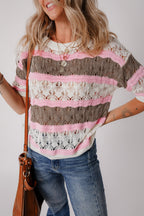Leilani Crochet Half Sleeve Sweater