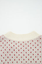 Kinley Pattern Lantern Sleeve Sweater