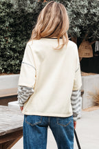 Ashley Striped Long Sleeve Two-in-one Top