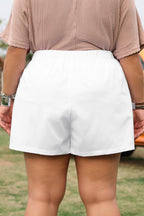 Evie Plus Size Bow Decor Pockets Shorts