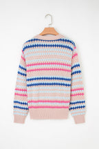 Amelia Patterned Drop Shoulder Sweater