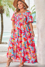 Rachel Plus Size Puff Sleeve Square Neck Dress