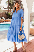 Madelynn Sleeve Tiered Midi Dress