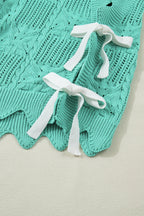 River Trim Short Sleeve Sweater