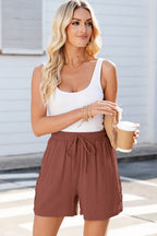Kaia Waist Loose Linen Shorts