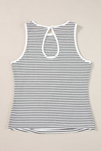 Bethany Striped Knit Sleeveless Tank
