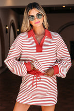 Zaylee Collared Drop Shoulder Pullover