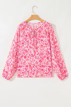 Adalyn Floral Puff Sleeve Lightweight Blouse