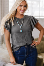 Yasmin Layered Ruffle Short Sleeve Top