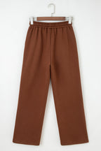 Amaris Elastic Waist Solid Pants