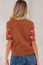 Karla Short Puff Sleeve Sweater