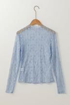 Adalynn Sheer Floral Lace Long Sleeve Top