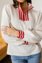 Danna Zipped Collar Pullover Top