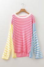 Fernanda Seam Colorblock Patchwork PLUS Sweater