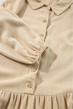 Scarlet Sleeve Tiered Pleated Shirt