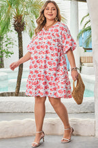 Zariah Ruffled Half Sleeve PLUS Dress