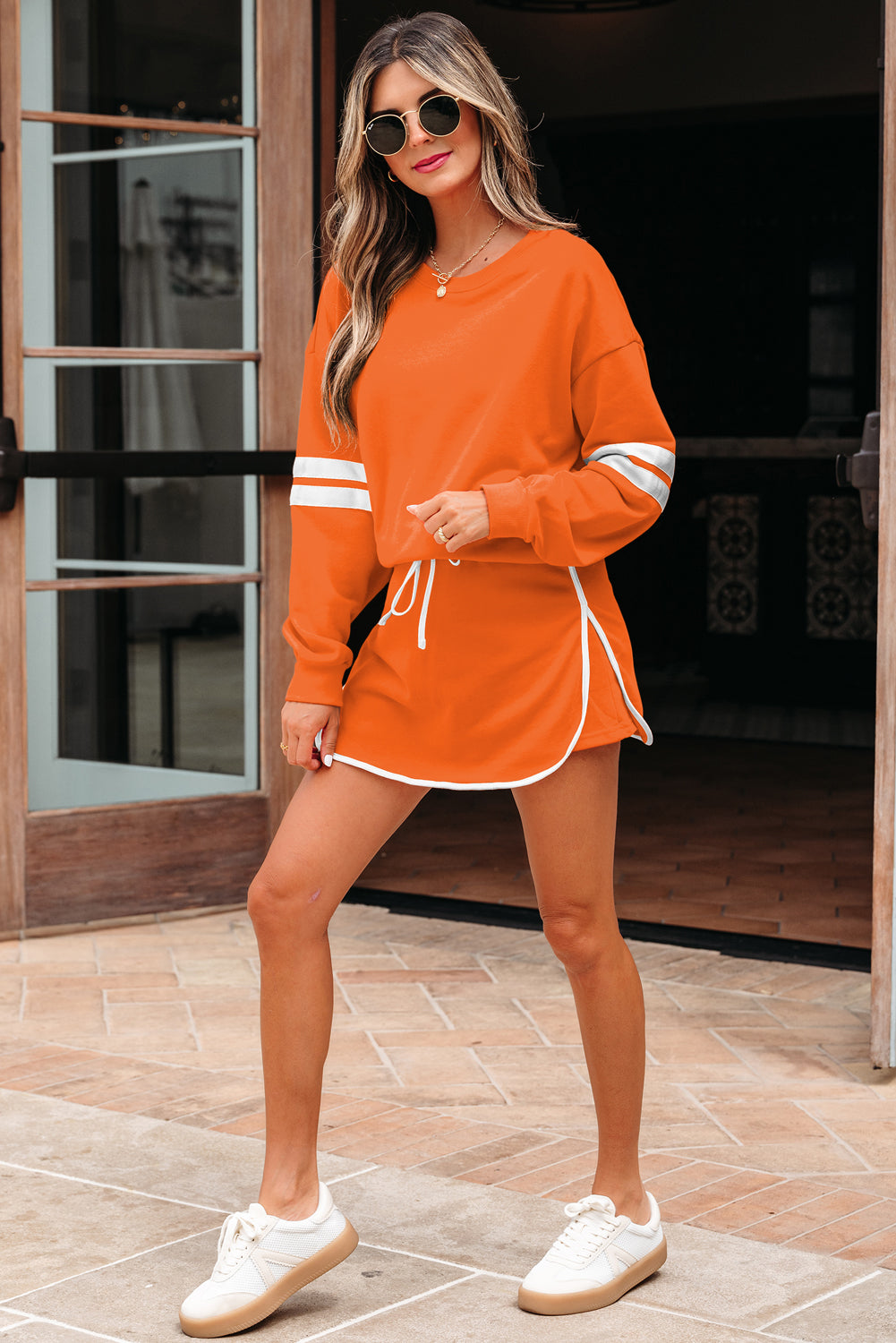 Sophia Shoulder Pullover Mini Skirt