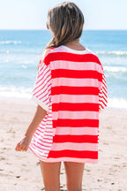 Sloan Stripe Side Split Loose Top