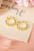 Lavender Link Hoop Stud Earrings