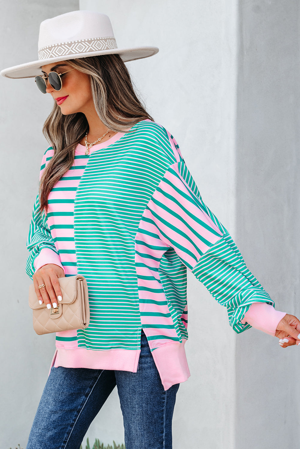 Rosalie Side Slit Baggy Sweatshirt